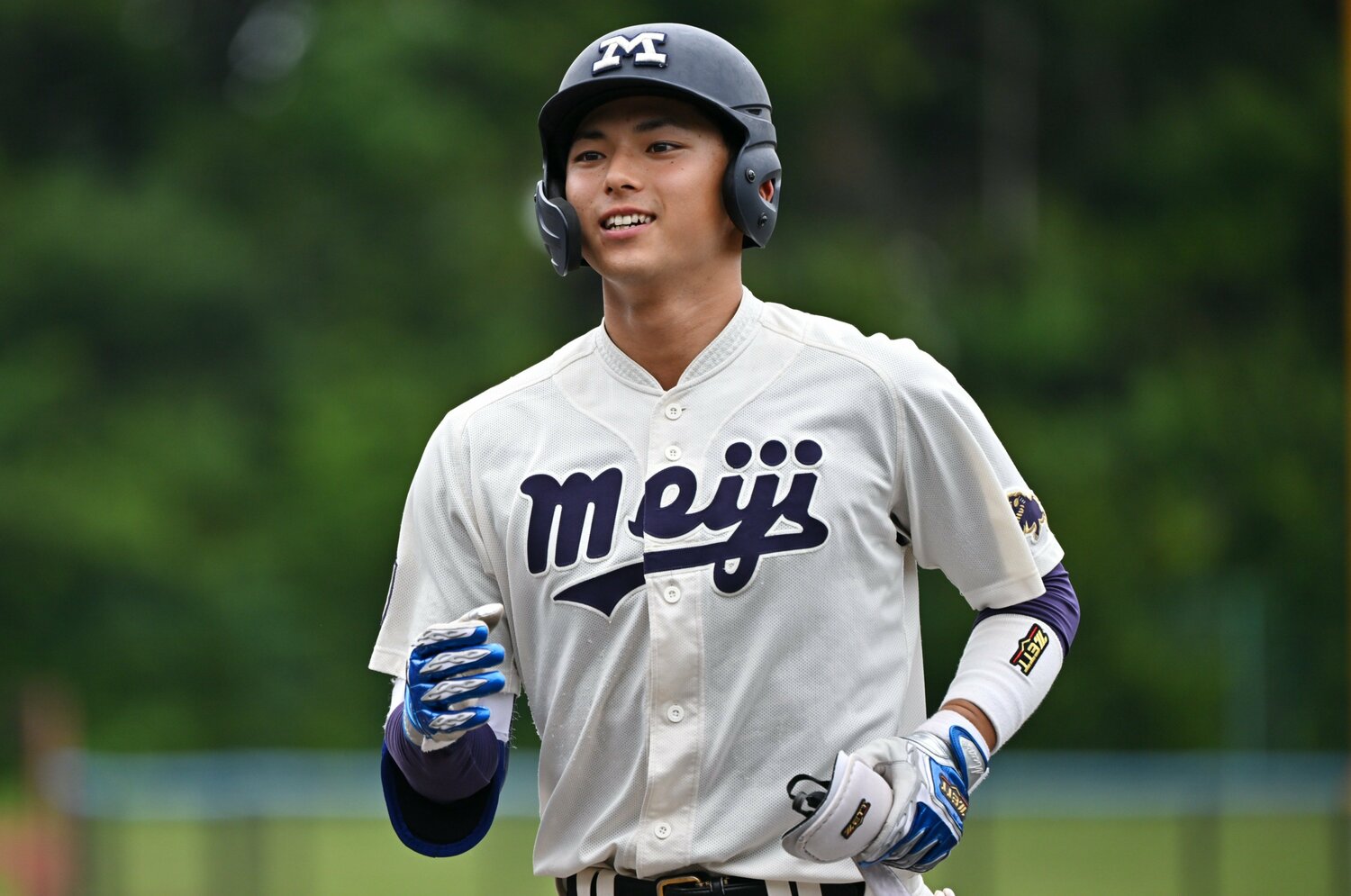 5球団競合の末、楽天から1位指名を受けた明治大の宗山　©Hideki Sugiyama