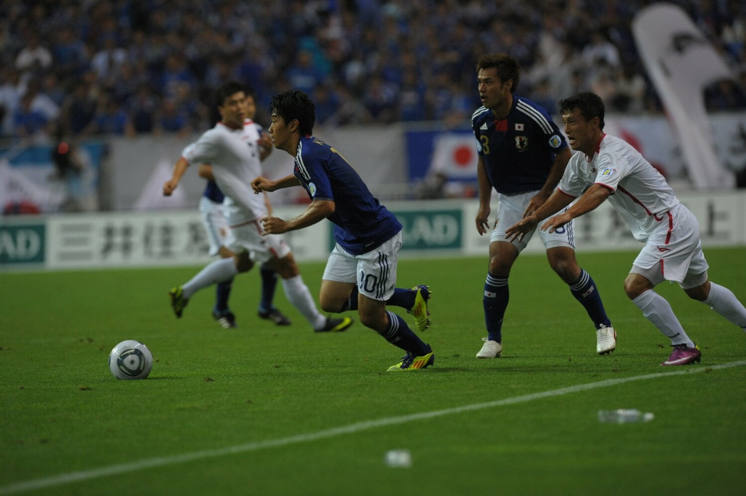 その2ヵ月前の9月、日本は北朝鮮と戦い、1対0で下していた　©Naoya Sanuki