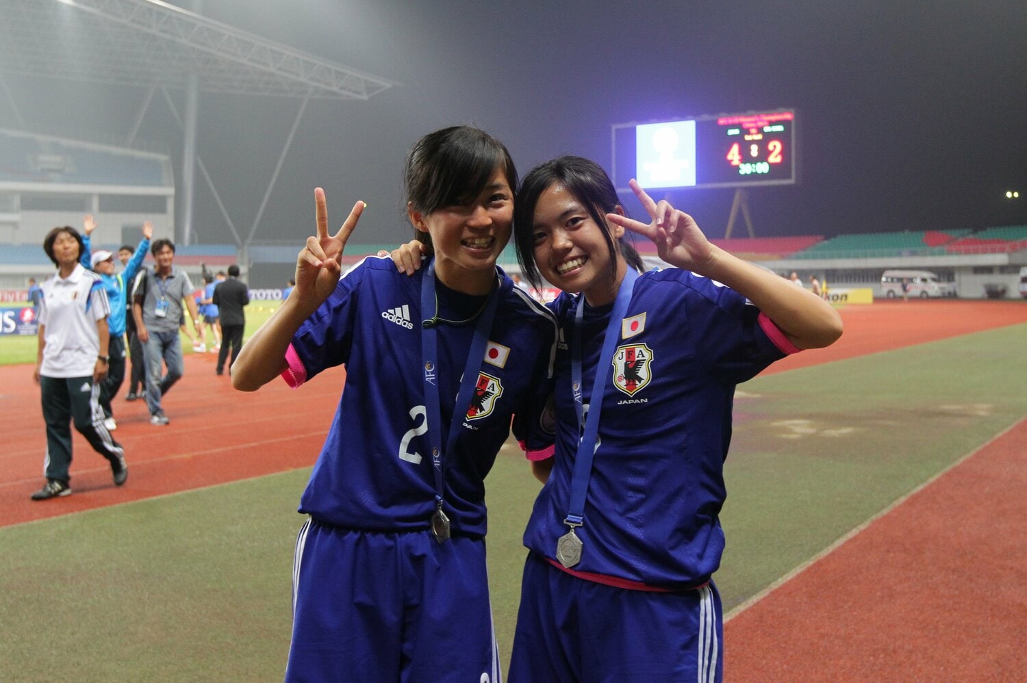2015年の清水と長谷川　©JFA/AFLO