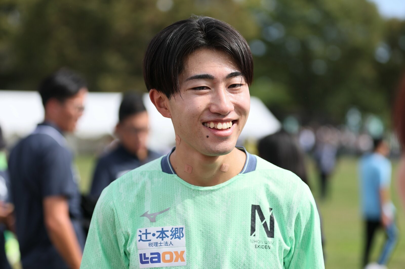 予選会通過後に笑顔をみせる　photograph by Shigeki Yamamoto