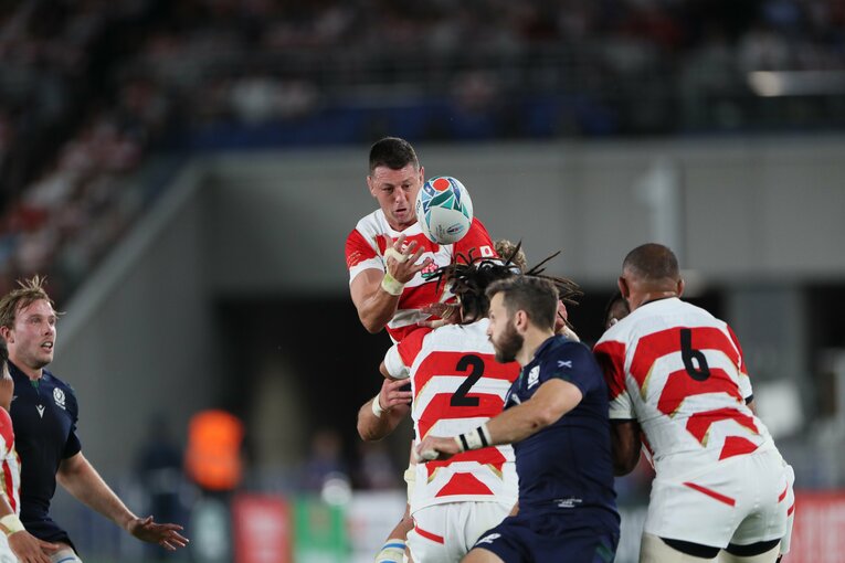 歴代最多となるW杯4大会連続でメンバー入りを果たしたLOトンプソン ルーク（当時38歳）©︎Naoya Sanuki