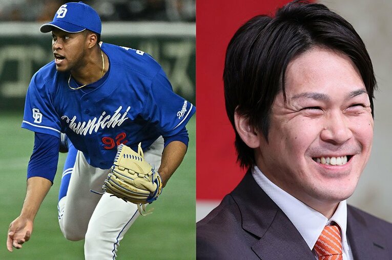 ライデル・マルティネスと甲斐拓也。巨人入団が決まったが、山崎武司氏の率直な評価は？ ／ photograph by Hideki Sugiyama/JIJI PRESS