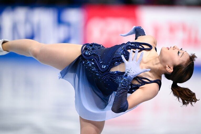 まさかの5位スタートとなったGPファイナルの坂本花織、SPの演技【スワイプするとそのほかの写真もご覧になれます】　©Asami Enomoto