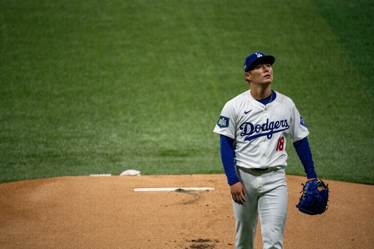 韓国での開幕2連戦の2戦目に先発したが…　©Nanae Suzuki