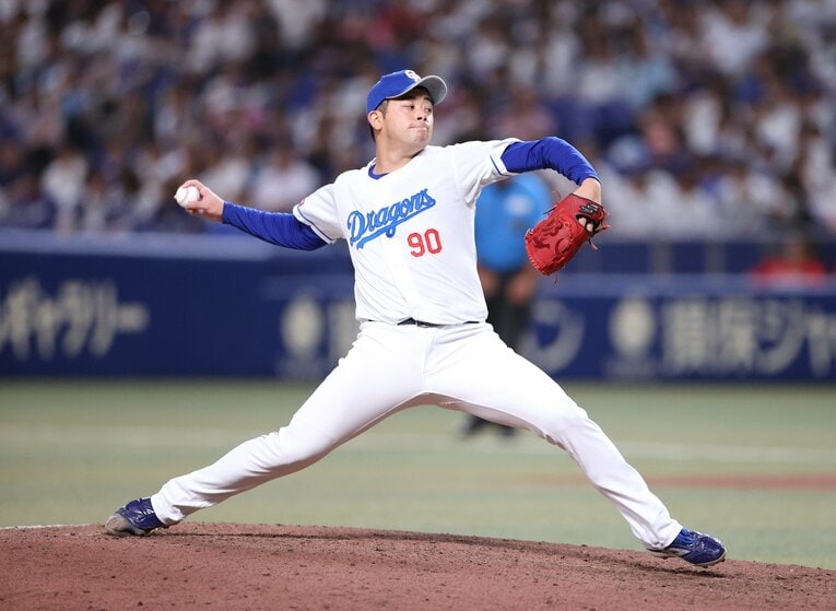 後藤駿太と親交が深い中日・松山晋也 ©JIJI PRESS