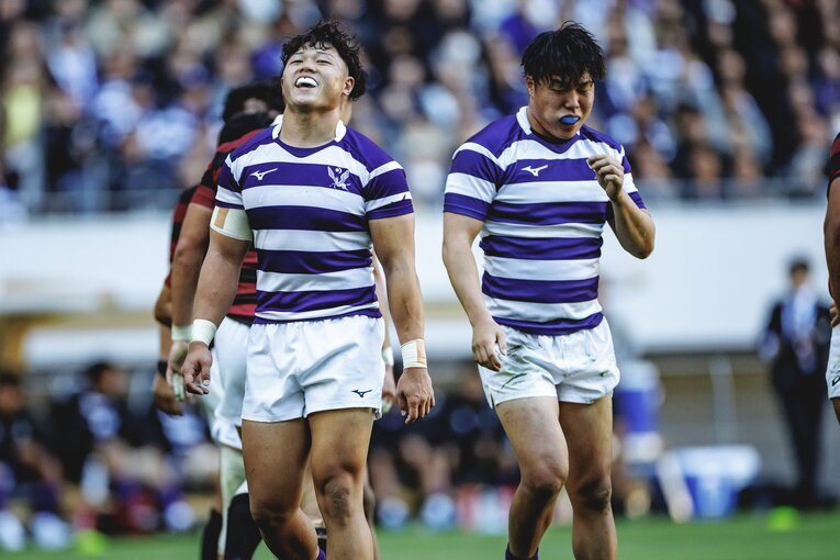 CTB平翔太（明大3年）、CTB秋濱悠太（明大4年）©︎Kiichi Matsumoto