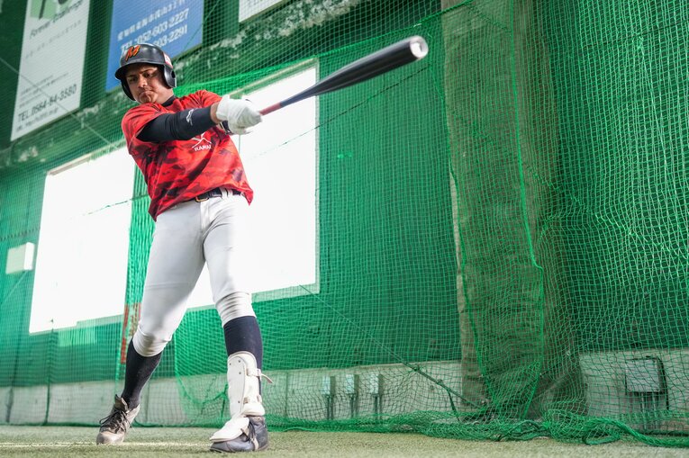 森友哉の豪快なバッティングが好きだと話すラマル　©︎Akito Iwamoto