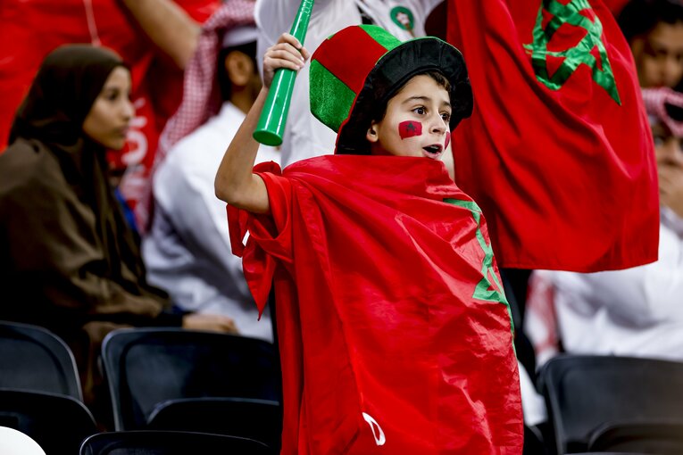 モロッコ代表のサポーター　©Kiichi Matsumoto／JMPA