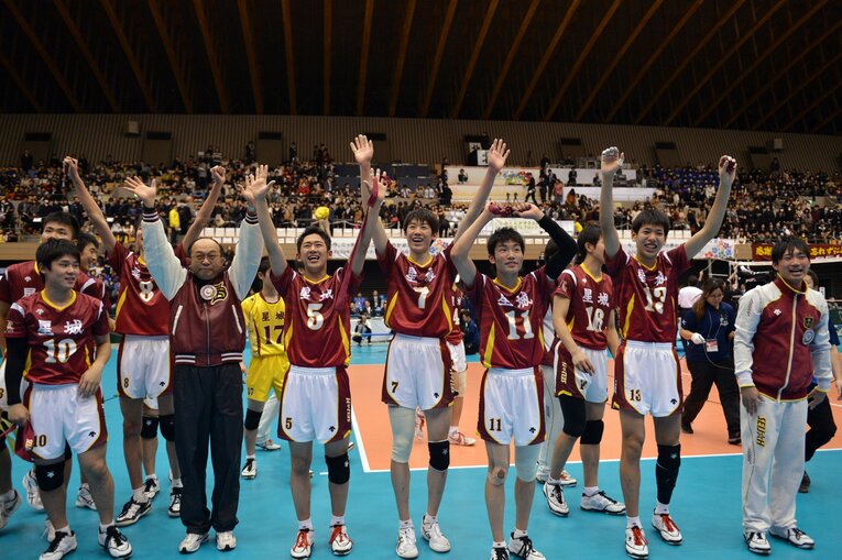 高校3冠を達成した星城高校（7番が石川、11番が中根）　©︎Jun Tsukida/AFLO SPORT