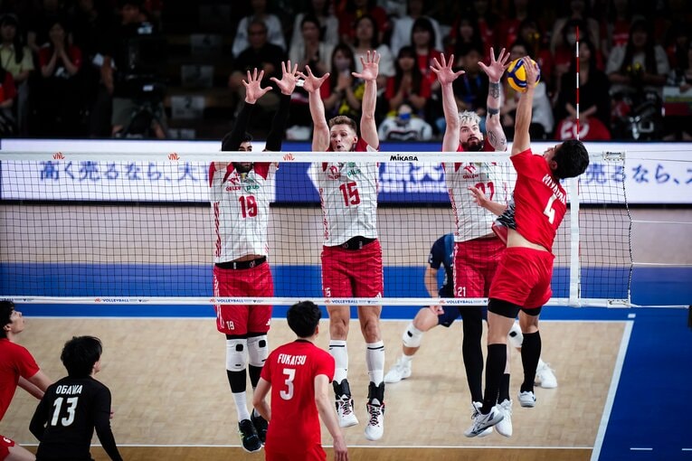 宮浦健人（VNLポーランド戦）　©︎Volleyball World