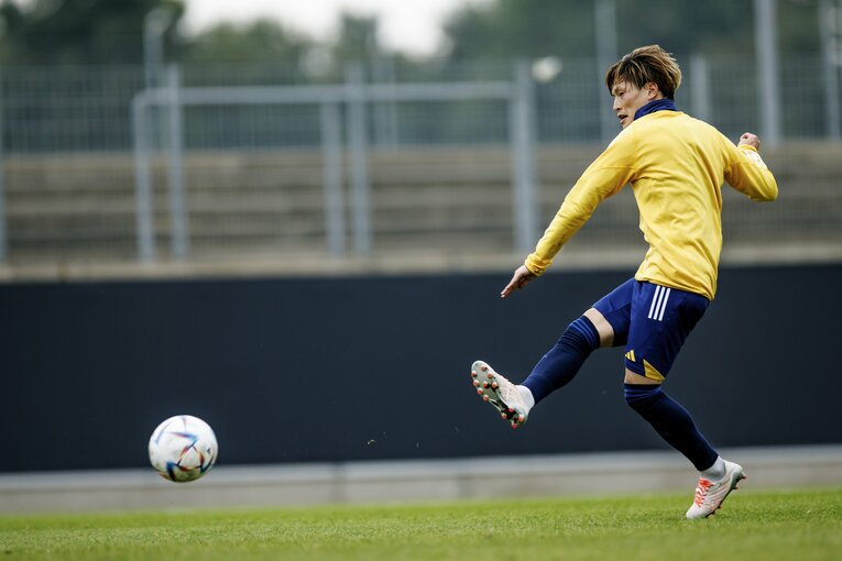 9月シリーズの練習中の古橋　©Kiichi Matsumoto