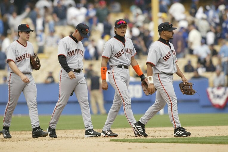 メジャーでも目立った新庄の巨大リストバンド