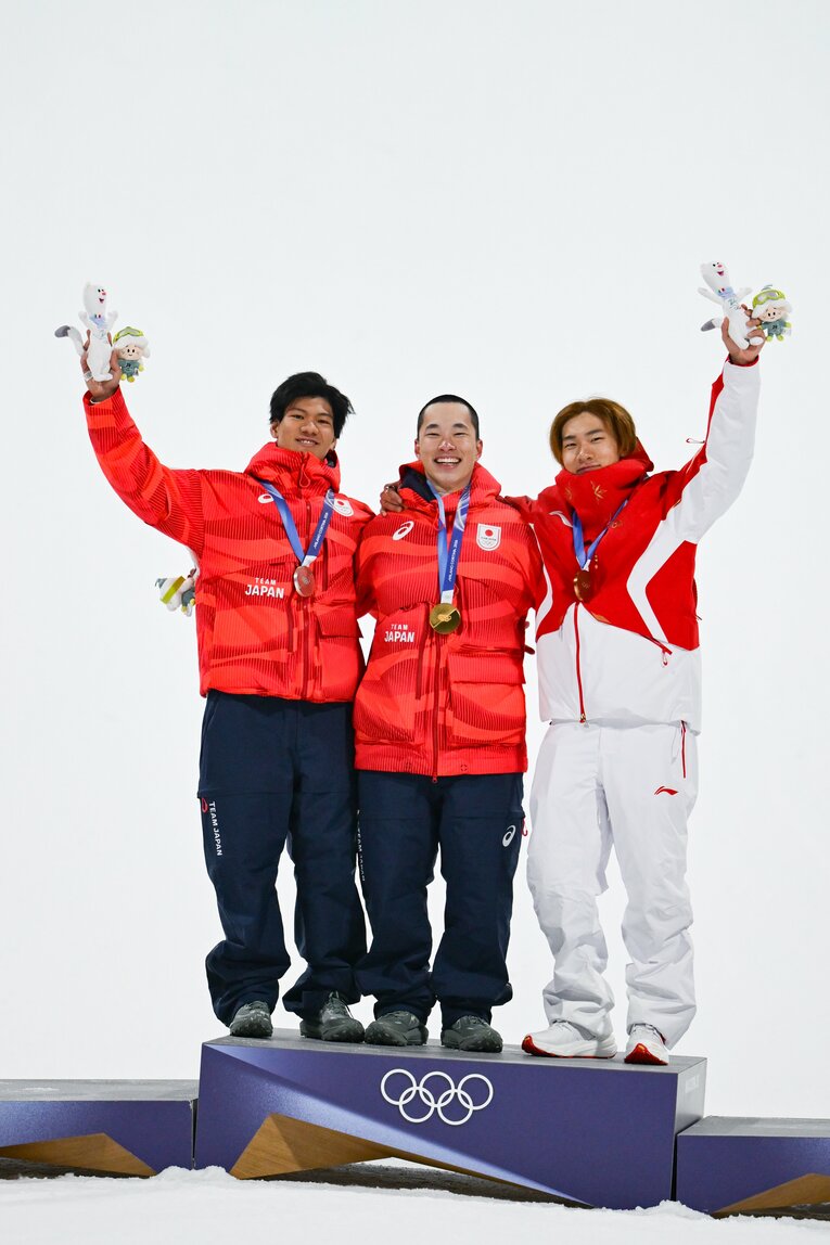 木村葵来が金メダル、木俣椋真が銀メダルを獲得した男子ビッグエア　©Nanae Suzuki／JMPA