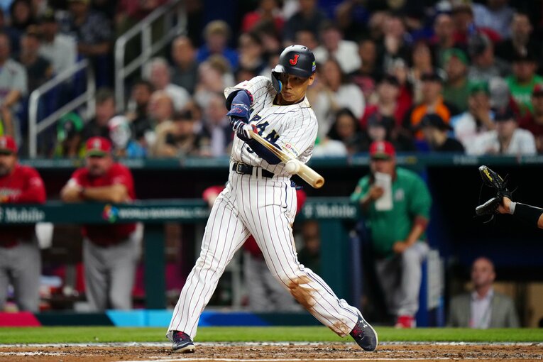 吉田正尚のバッティング©Getty Images