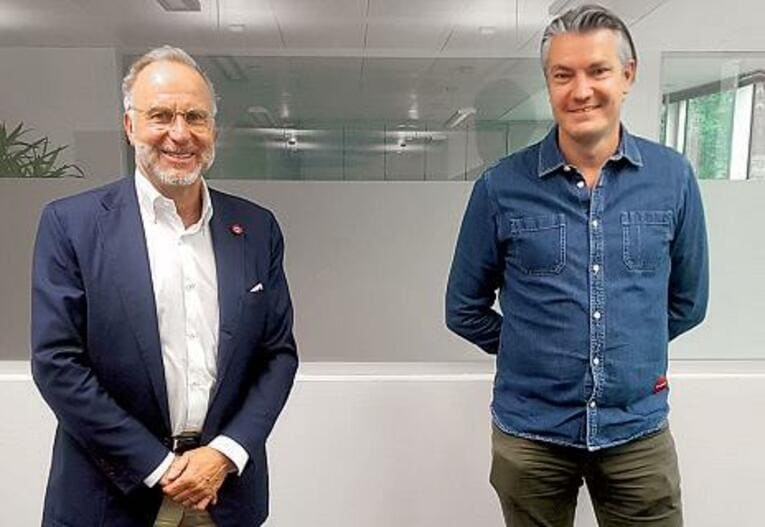 カールハインツ・ルンメニゲ会長とアレクシス・メヌージュ ／ photograph by AlainMounic/L’Équipe