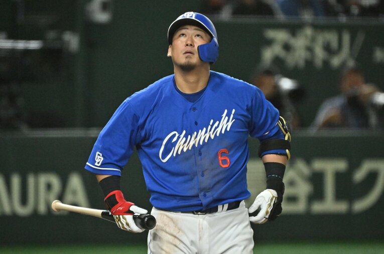 今季で現役を引退した中日の中田翔。大阪桐蔭高校時代、最初に頭角を現したのはピッチャーとしてだった　©Hideki Sugiyama