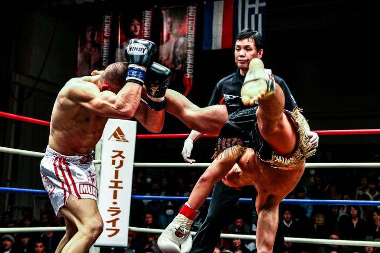 アクロバティックな胴回し回転蹴りもすっかりおなじみとなった　©Susumu Nagao