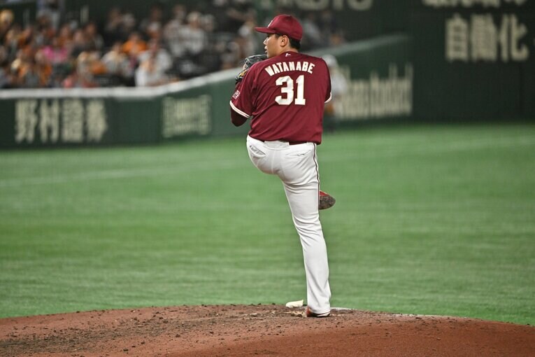 大卒ドラ3の渡辺は安定した成績で楽天リリーフ陣の一角を担った　©Hideki Sugiyama