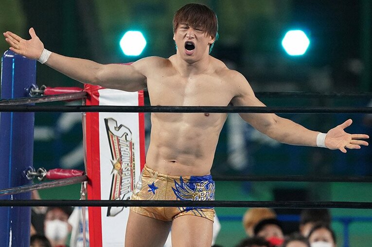 9月4日、誤嚥性肺炎から約2カ月ぶりに復帰となった飯伏幸太 ／ photograph by Essei Hara