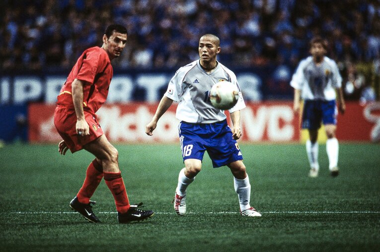 黄金世代の代表格である小野伸二が、3回出場したW杯で最も輝いたのが日韓大会だった　©Atsushi Kondo