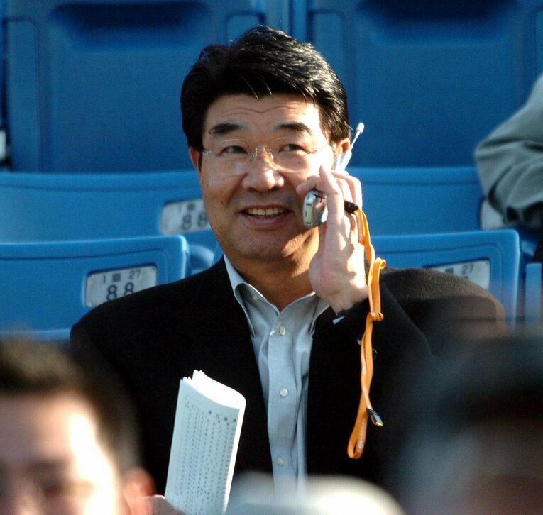 楽天イーグルスの初代編成部長を務めた広野功（写真は2004年11月、神宮球場で）　©Sankei Shimbun