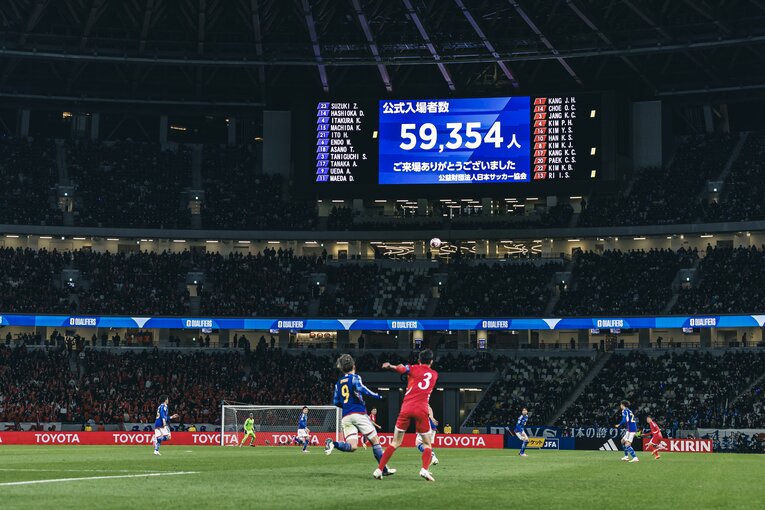 5万9354人の観衆を集めた国立競技場　©Kiichi Matsumoto/JMPA