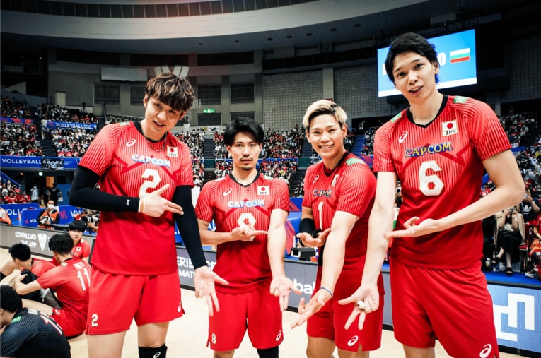 ネーションズリーグ ブルガリア戦　©︎FIVB