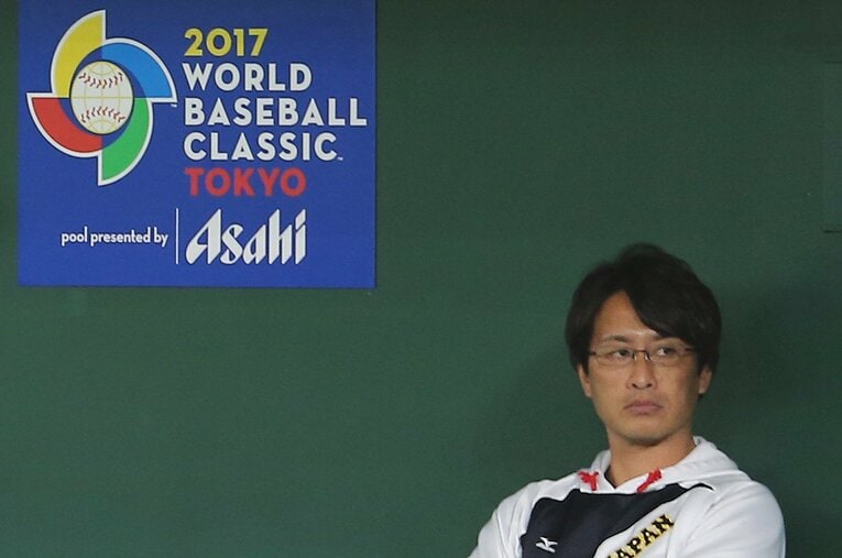 2017年WBCでスコアラーを務めた際の志田宗大氏　©JIJI PRESS
