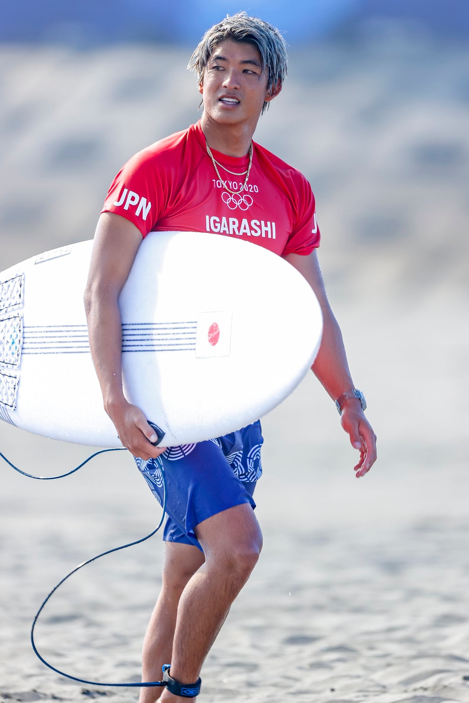 サーフィンで銀メダルを獲得した五十嵐カノア。金を逃して悔しがる姿はぜんぜんチャラくなかった ©Kiichi Matsumoto/JMPA