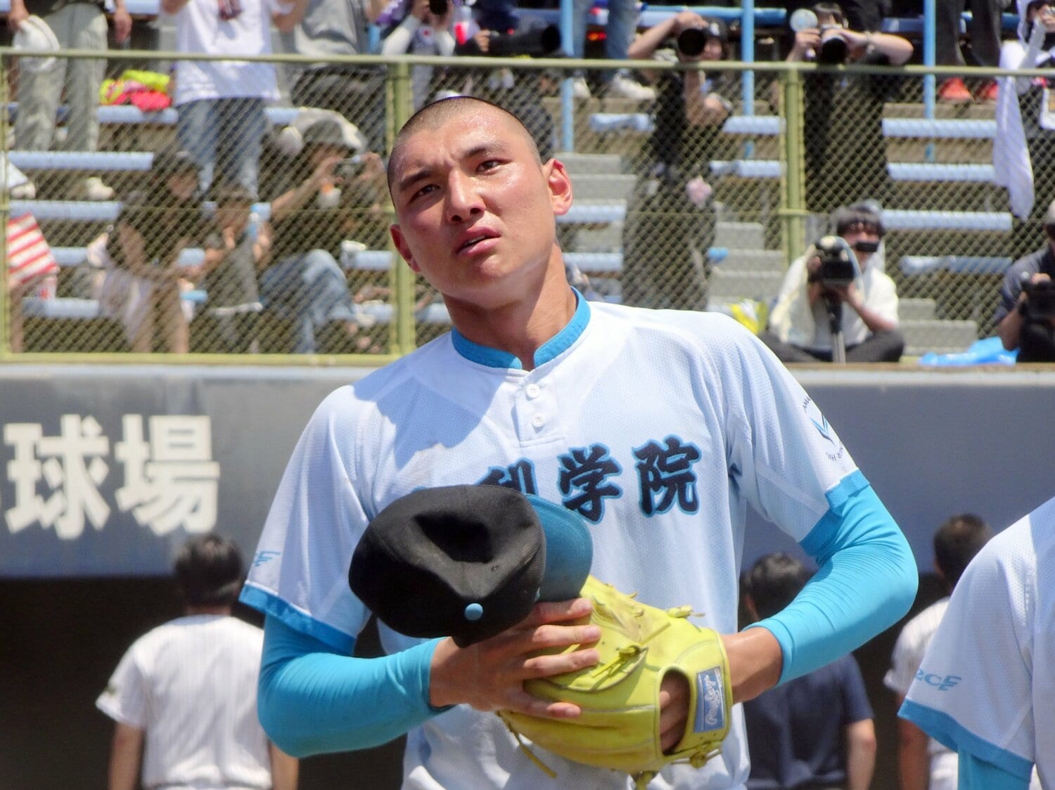 今夏、“県予選”で敗れた山梨学院。菰田は「申し訳ないです」のコメントを残した ©Sankei Shimbun