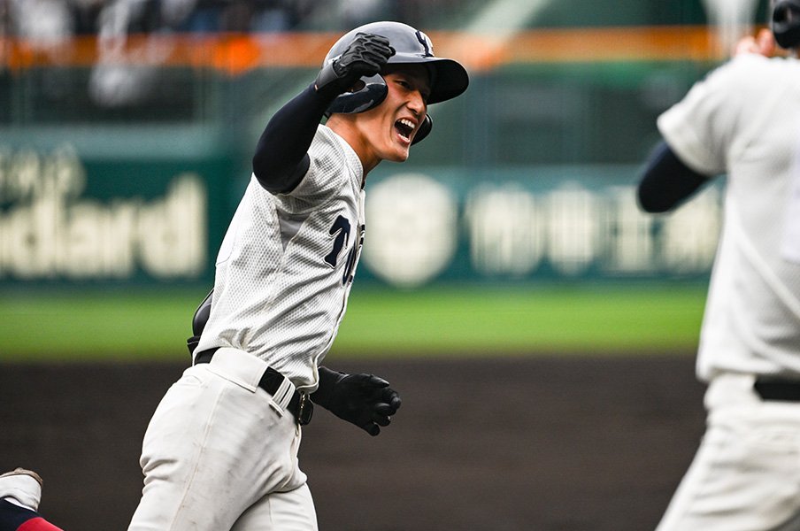 昨夏の甲子園敗戦後には号泣していた現DeNAの松尾汐恩　©Hideki Sugiyama