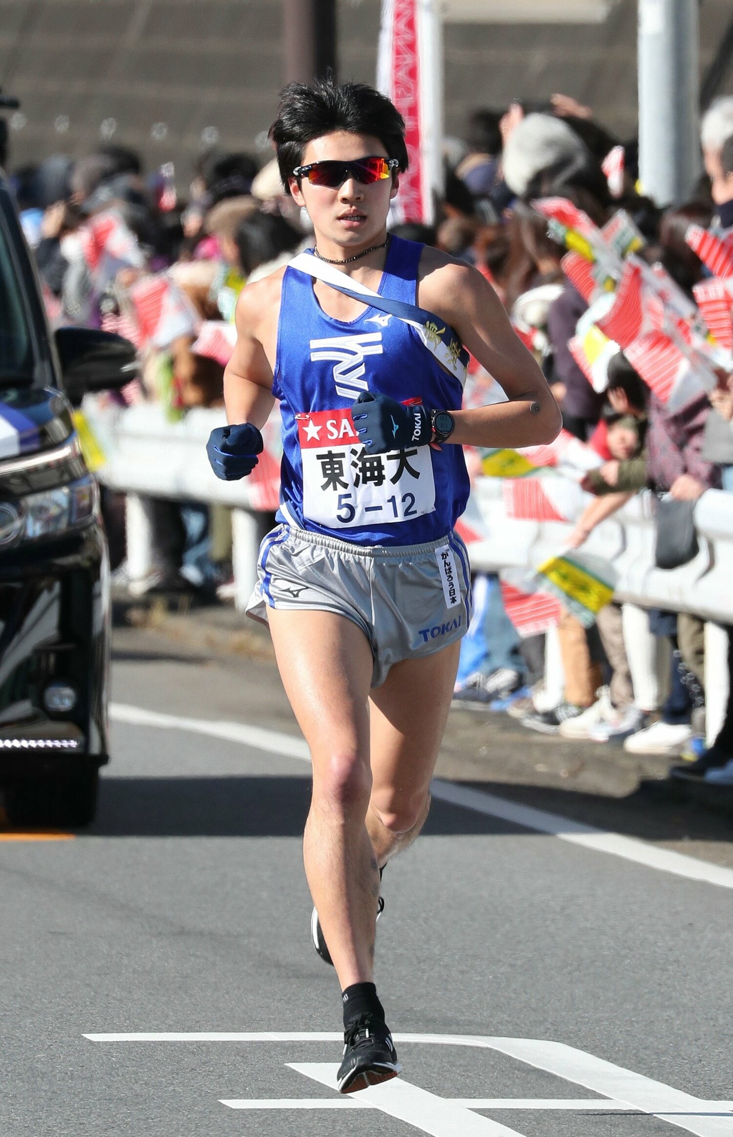 9区を「余裕を持って走れた」という湊谷　©JIJI PRESS