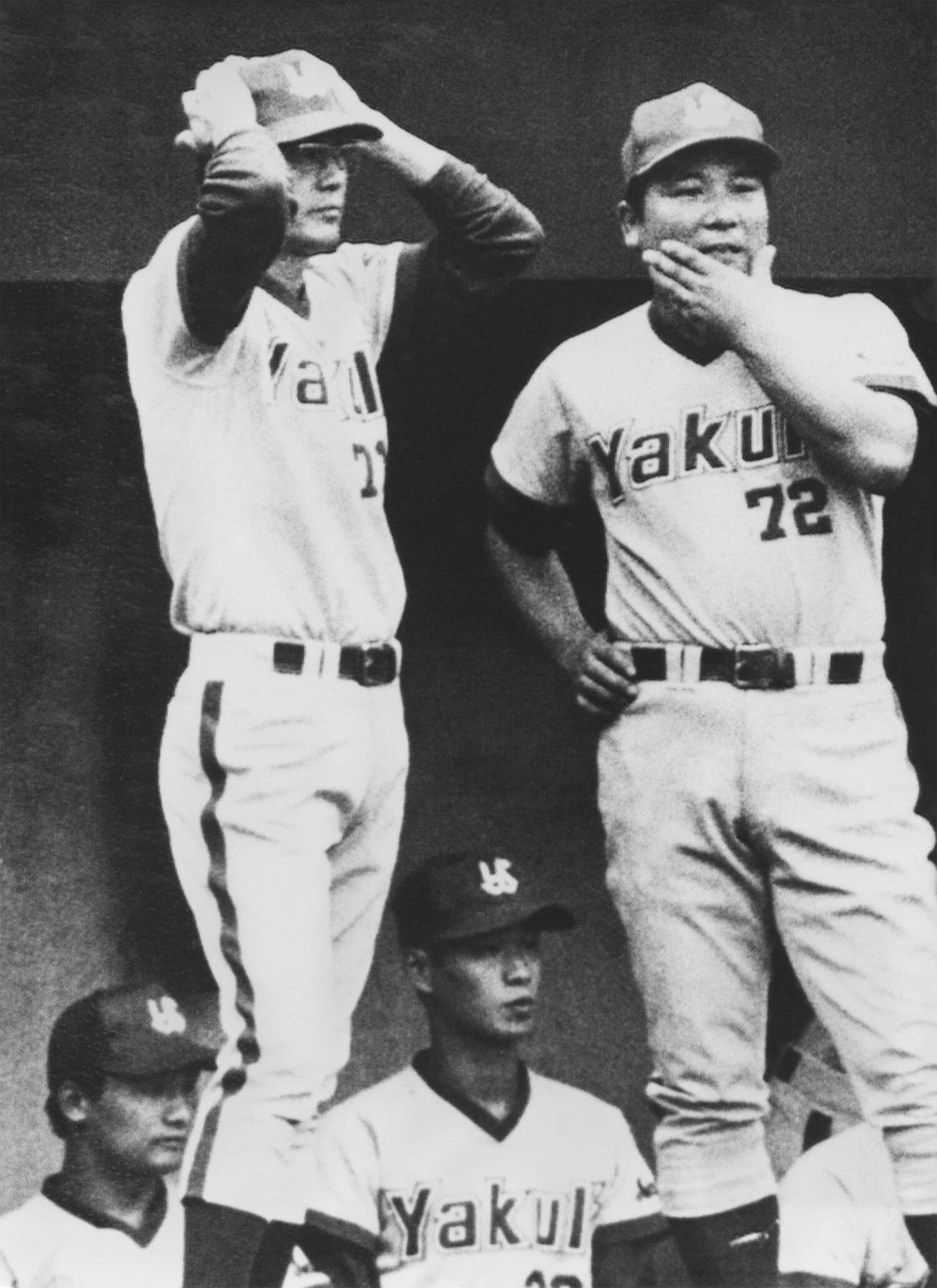 ヤクルト監督時代の広岡達朗とコーチの森昌彦（1978年）©KYODO