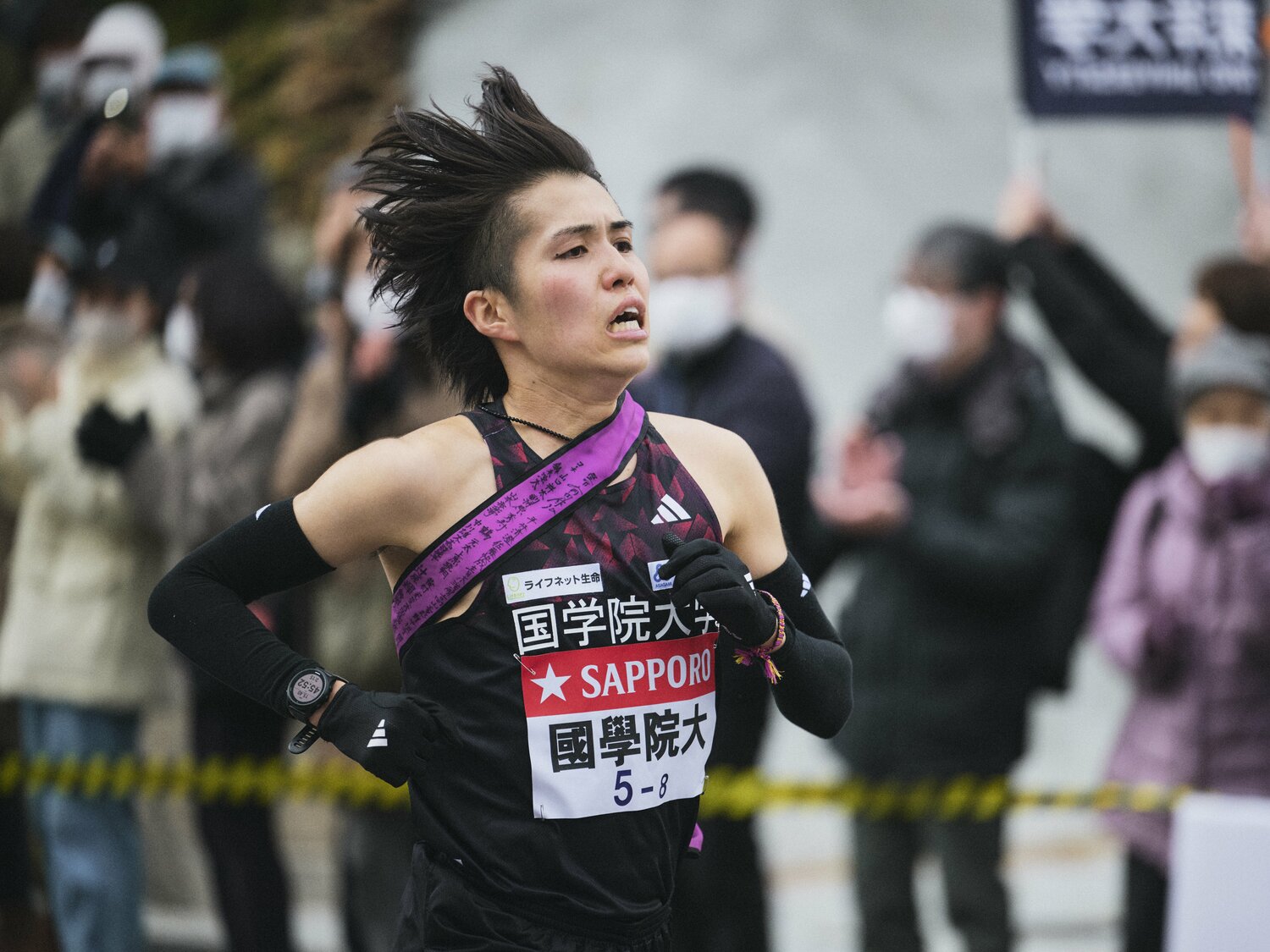 8区を力走する佐藤快成 ©Yuki Suenaga