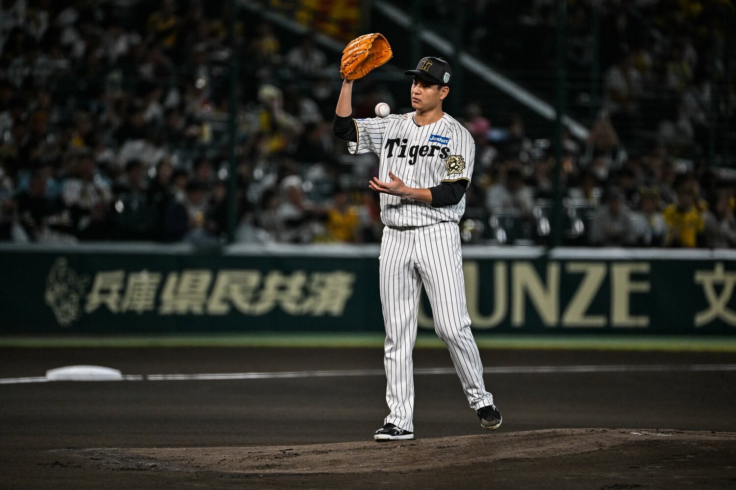 2022年の第1回現役ドラフトでソフトバンクから阪神に移った大竹耕太郎。今年の日本シリーズで登板するなど、阪神に欠かせない投手になっている ©Nanae Suzuki