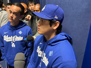 「うーん…」大谷翔平がWS前日、“佐々木麟太郎ドラ1指名”を聞かれて率直な反応「やりとりはしていた」“花巻東の後輩”を温かく見守っていた
