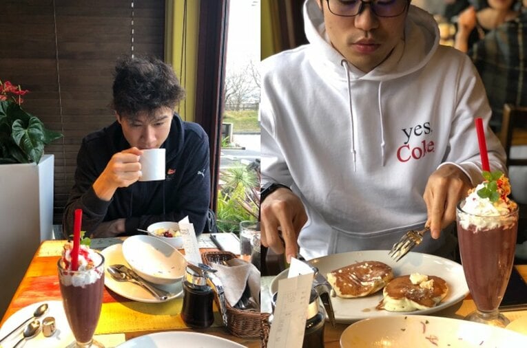 スタメン獲得の“ご褒美”で食べた寝起きのパンケーキ。今村は「あの味は忘れられない」と語る（本人提供）