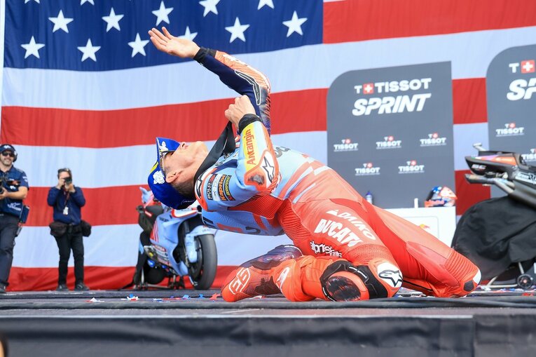 強かった頃を彷彿させるパフォーマンスを披露するマルケス　©Satoshi Endo