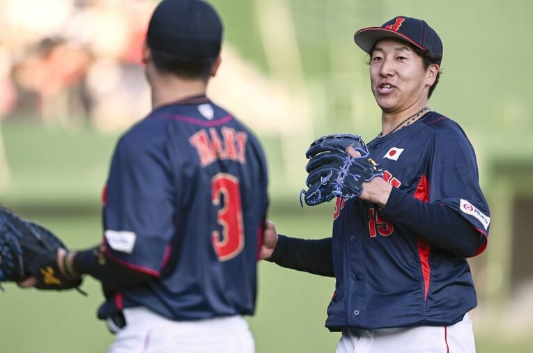 昨季セ・リーグ新人王を獲得した大勢（23歳）。侍ジャパンでは守護神候補として期待されている ／ photograph by KYODO