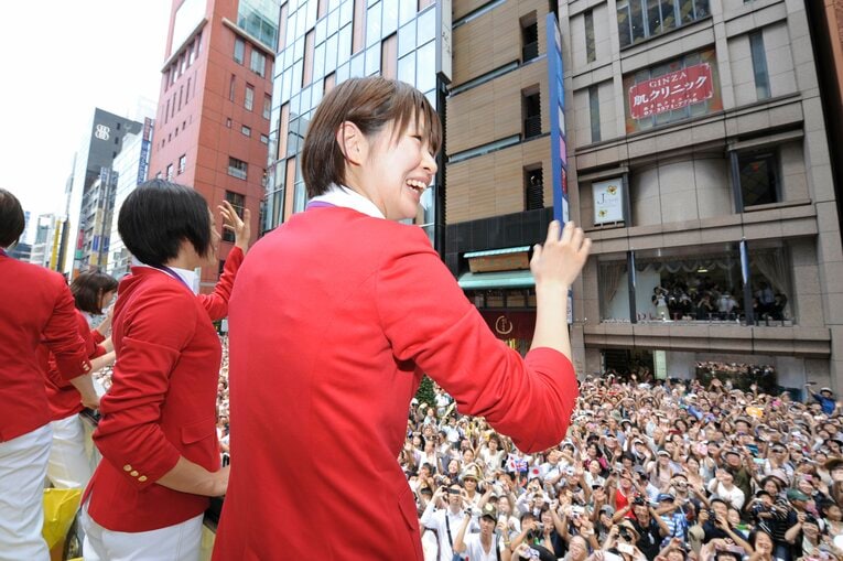 ロンドン五輪銅メダル・凱旋パレード　©︎Miki Fukano