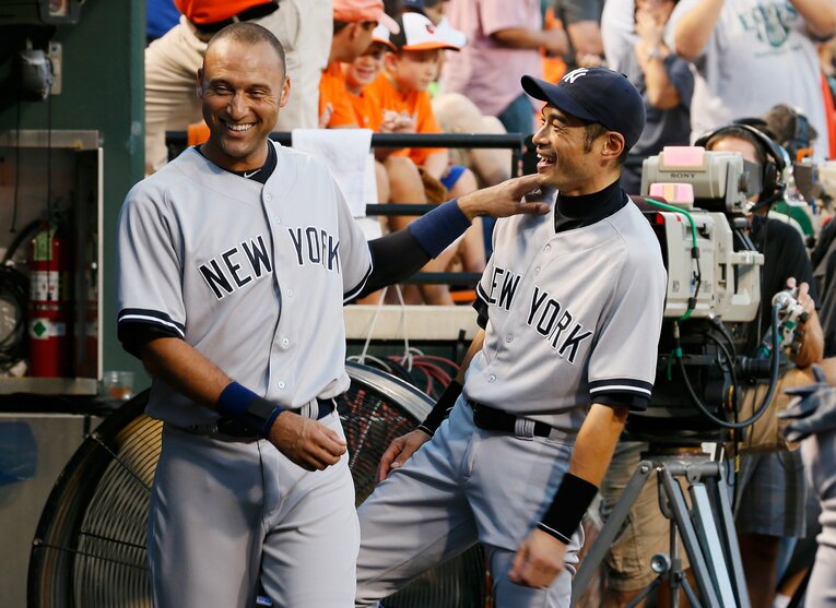 ジーターとイチロー　©Getty Images