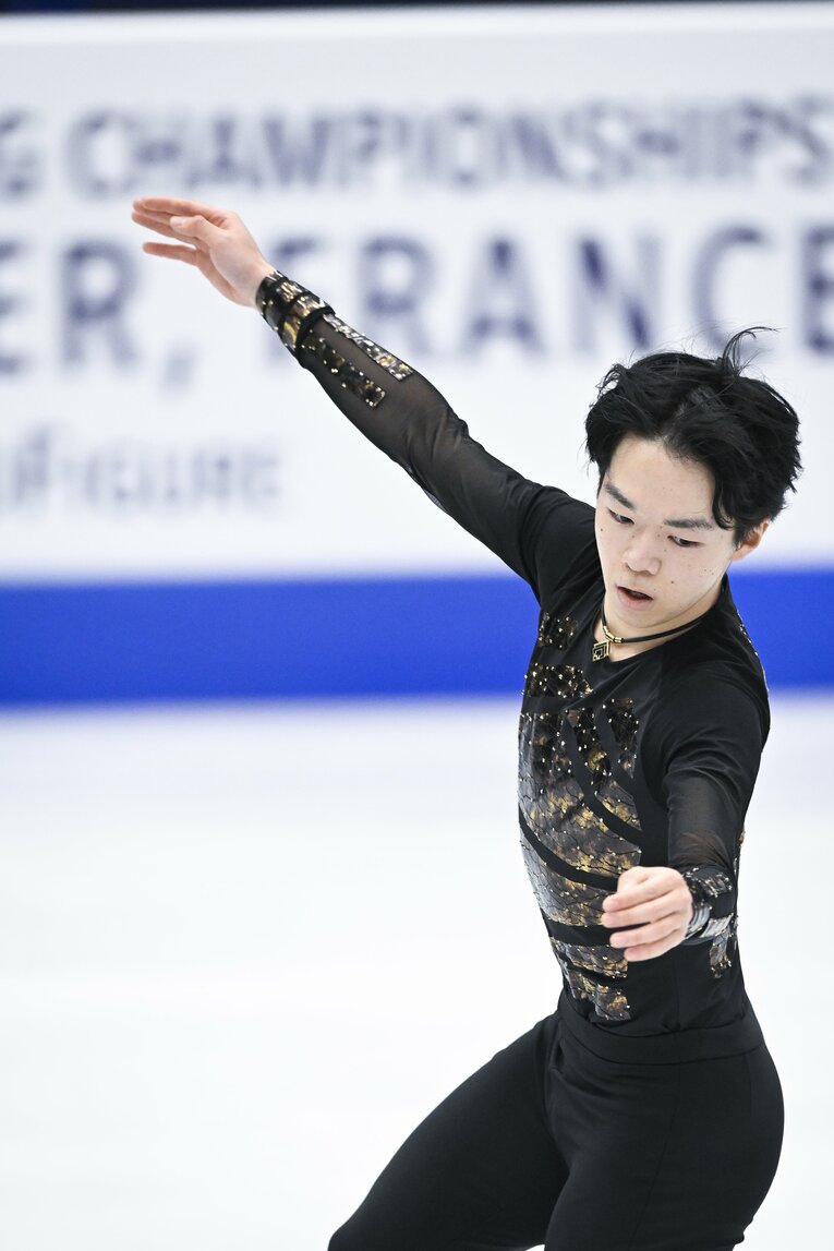 2022年世界選手権銀メダルの鍵山優真　©︎Asami Enomoto