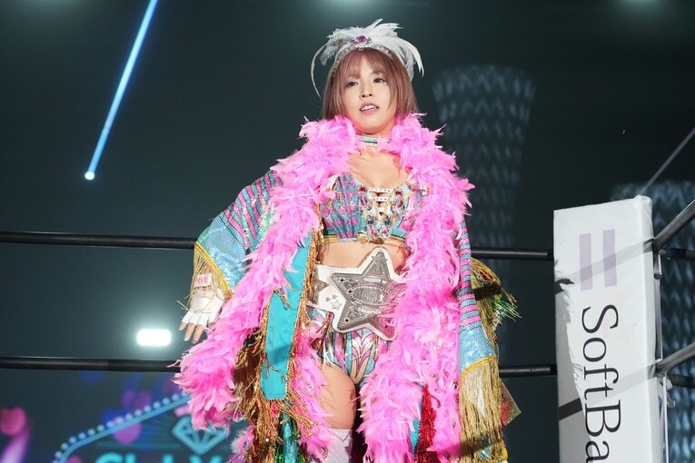 中野たむとのダブルタイトルマッチに臨んだ白川未奈