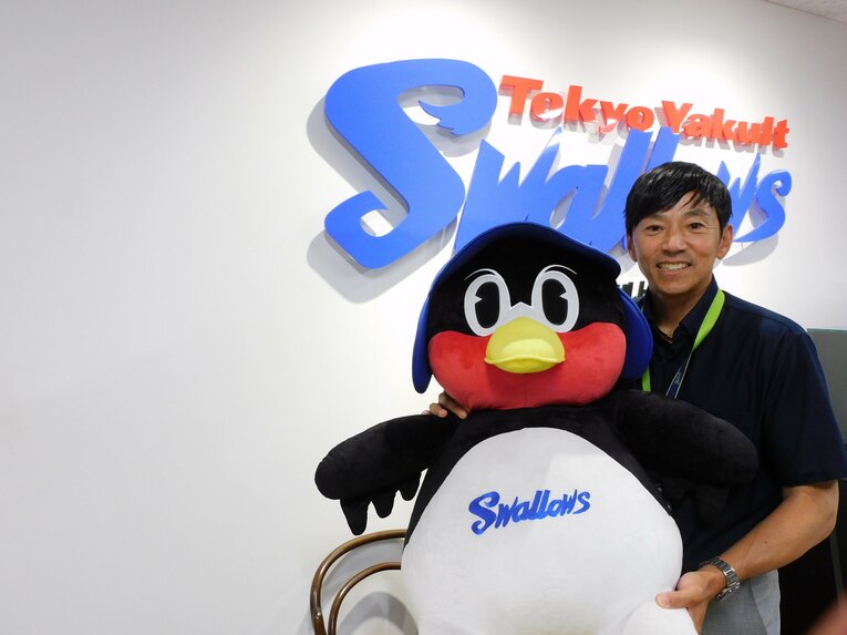 現在の度会さん。球団職員としてスワローズアカデミーのヘッドコーチもつとめる　©︎Haruka Sato