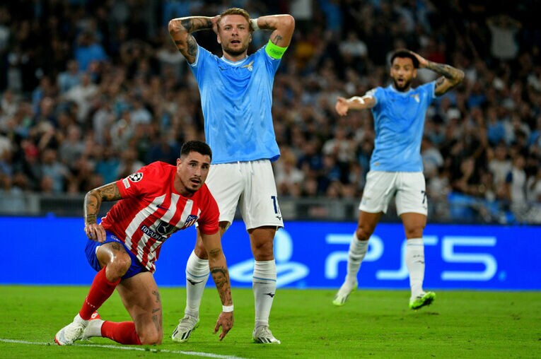 インモービレが決定機を逸するなど、完全な負けパターンに見えたが……　©Getty Images