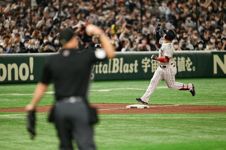 WBC開幕戦で貴重な追加点となるホームラン　©Nanae Suzuki