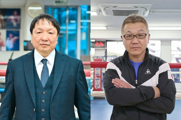 5・2に東京ドームで激突する井上尚弥と中谷潤人を輩出したジュニア大会創設への苦闘を、大橋秀行（左）と小林昭司（右）が語った　©Hideki Sugiyama(L)/NumberWeb(R)