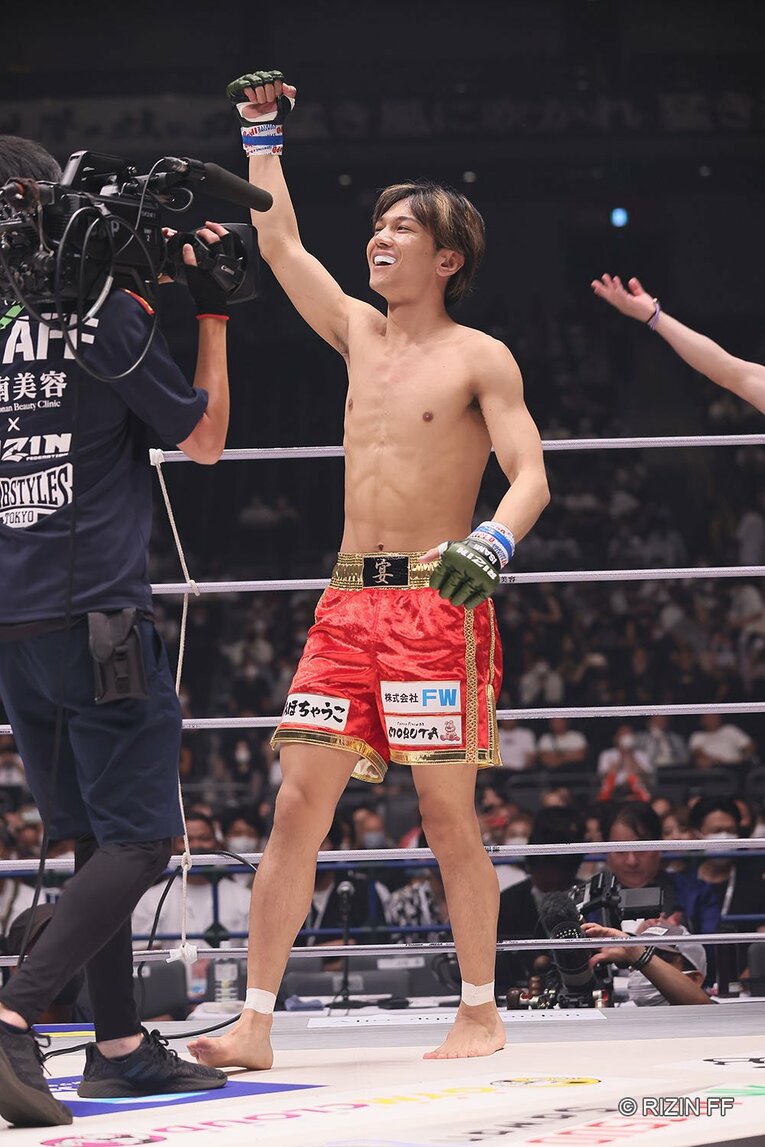 同試合でRIZINデビューを飾った覇留樹　©RIZIN FF