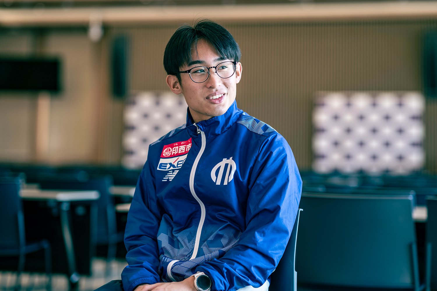 3年生の川原琉人選手。長崎県五島南高校出身。1万メートルの自己ベストは28分24秒54