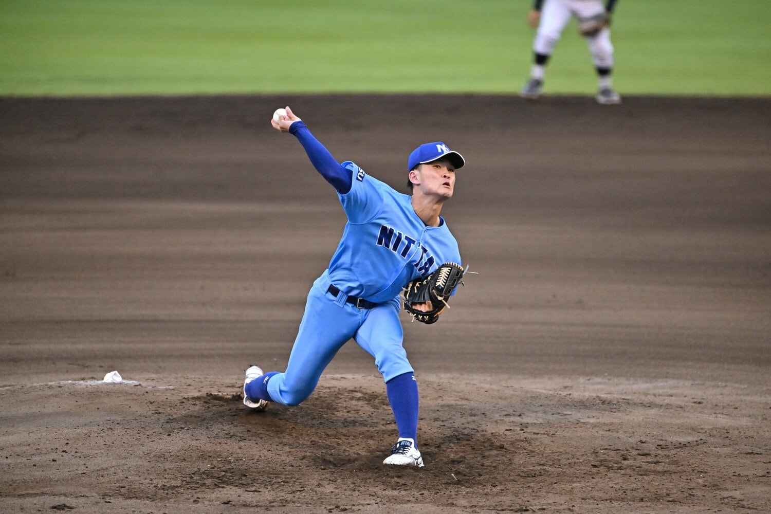 日体大時代の寺西。大学ジャパンにも選ばれるなど活躍した　©Hideki Sugiyama